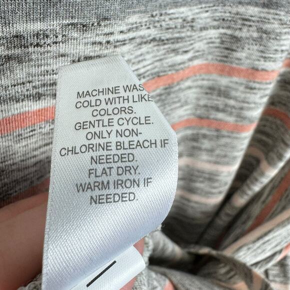 Purejill J. Jill Gray Heather Striped Long Sleeve Asymmetrical Hem Tunic Top XL - Picture 7 of 7